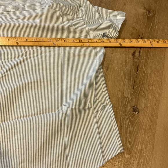 Tommy Hilfiger - Butter Down Short Sleeve Striped Shirt - Blue - Ladies Size 8 - Picture 9 of 11
